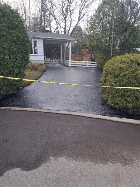 Après les travaux d'asphalte